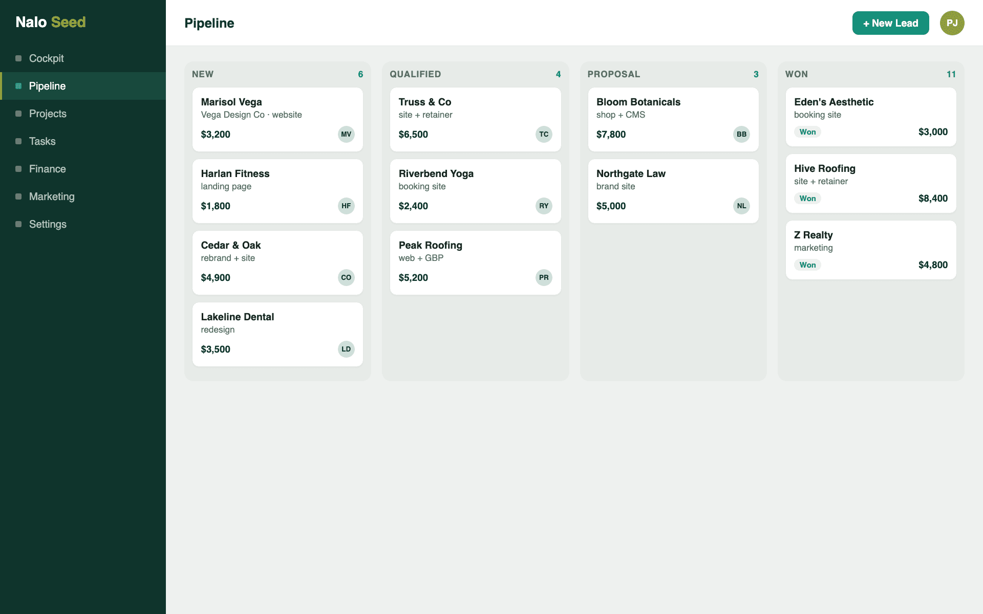 CRM interface preview