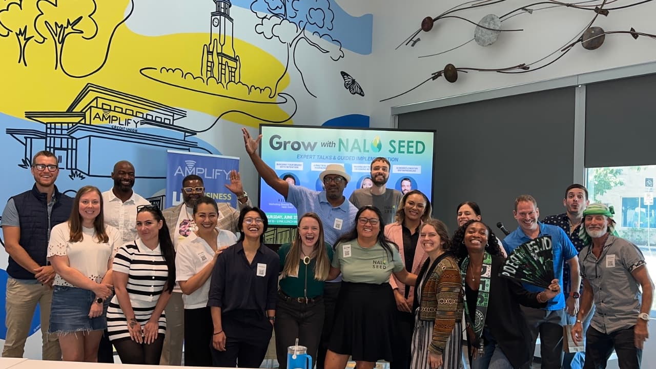 The Nalo Seed team and business owners gathered at Grow with Nalo Seed