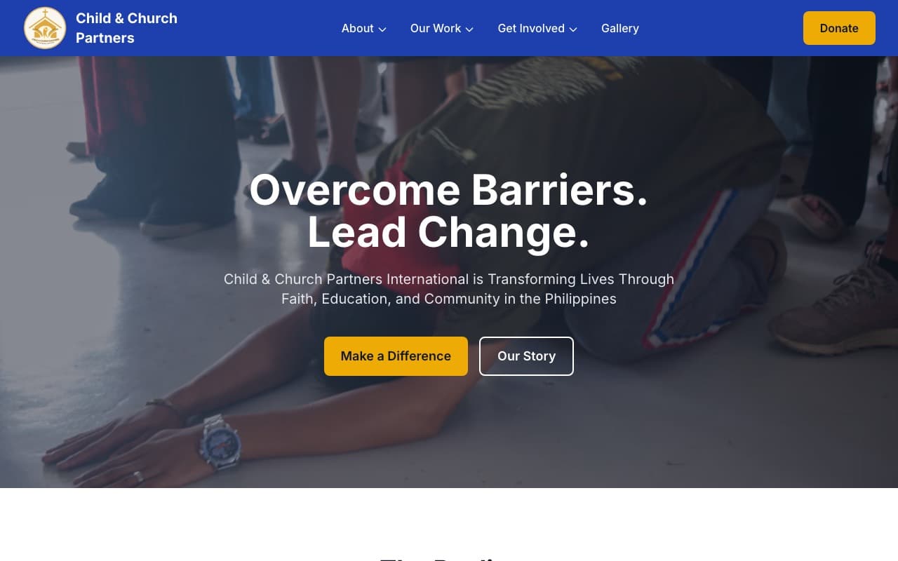 Child and Church Partners website screenshot