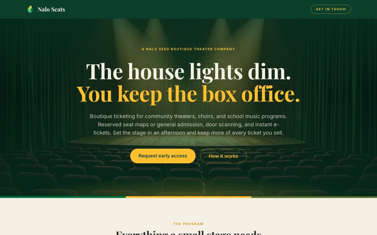 Nalo Seats website screenshot