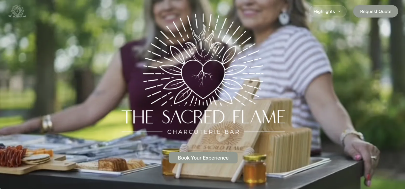 The Sacred Flame TX website screenshot